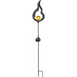Melilla Solcellslampa Flamma Med Glaskula LED