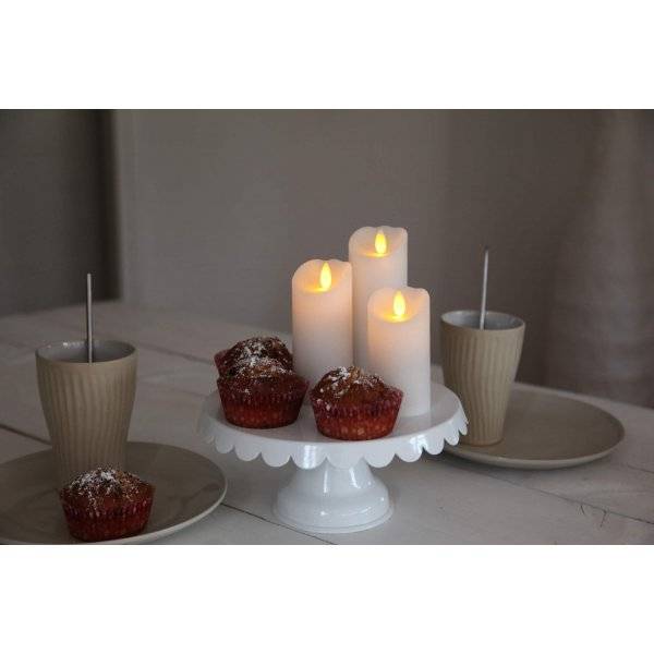 Glow batteridrivet blockljus LED 10cm