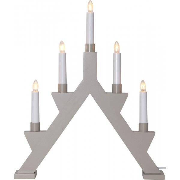Zack Adventsljusstake Grå 41cm