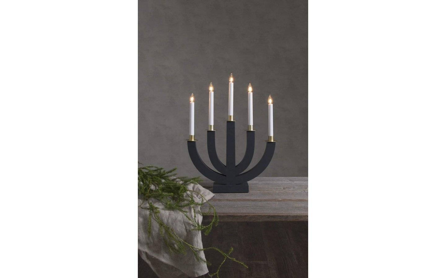 Eli Adventsljusstake Mörkgrå 47cm