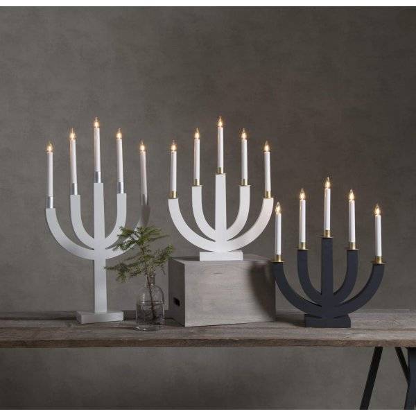 Eli Adventsljusstake Vit 47cm