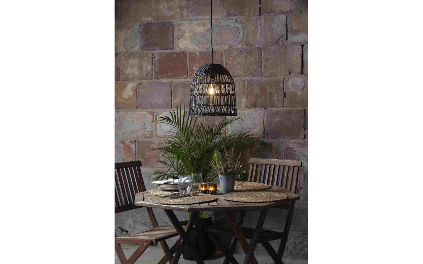 Knute Lampskärm Svart 33 cm, Taklampa Utomhus