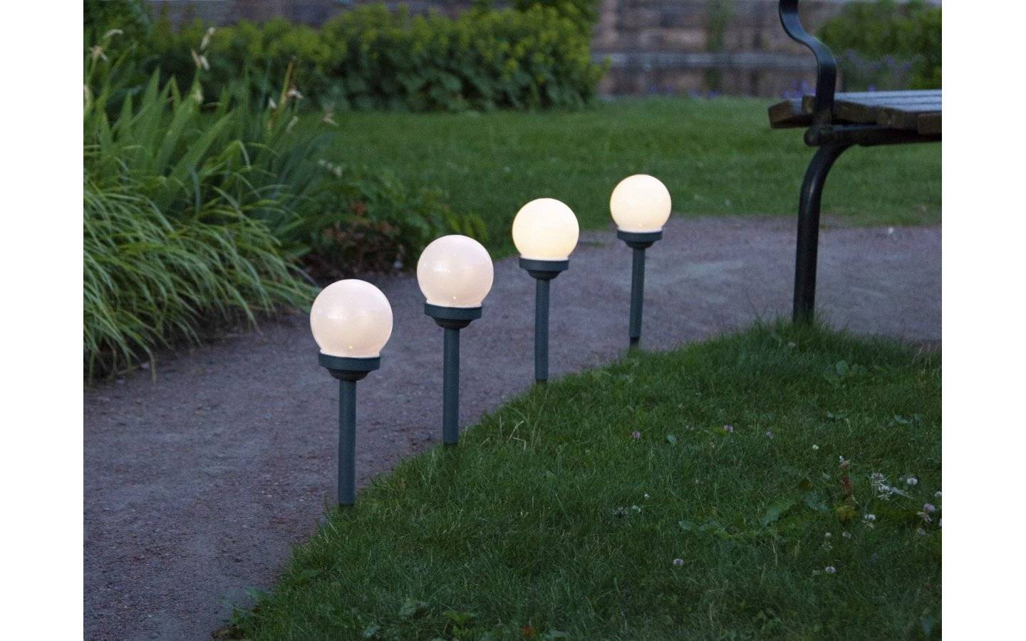 Globus Solcellslampa Miniklot På Pinne 12-pack, 29cm Varmvit