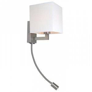 Taina Vägglampa Vit/Matt nickel E27 + 3W LED 25° 3000K