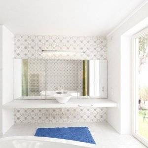 Marina LED Vägglampa Krom 120cm 25W IP44 3000K