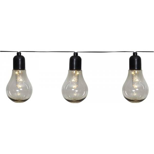 Glow Batteridriven Ljusslinga, Svart, 4m, LED