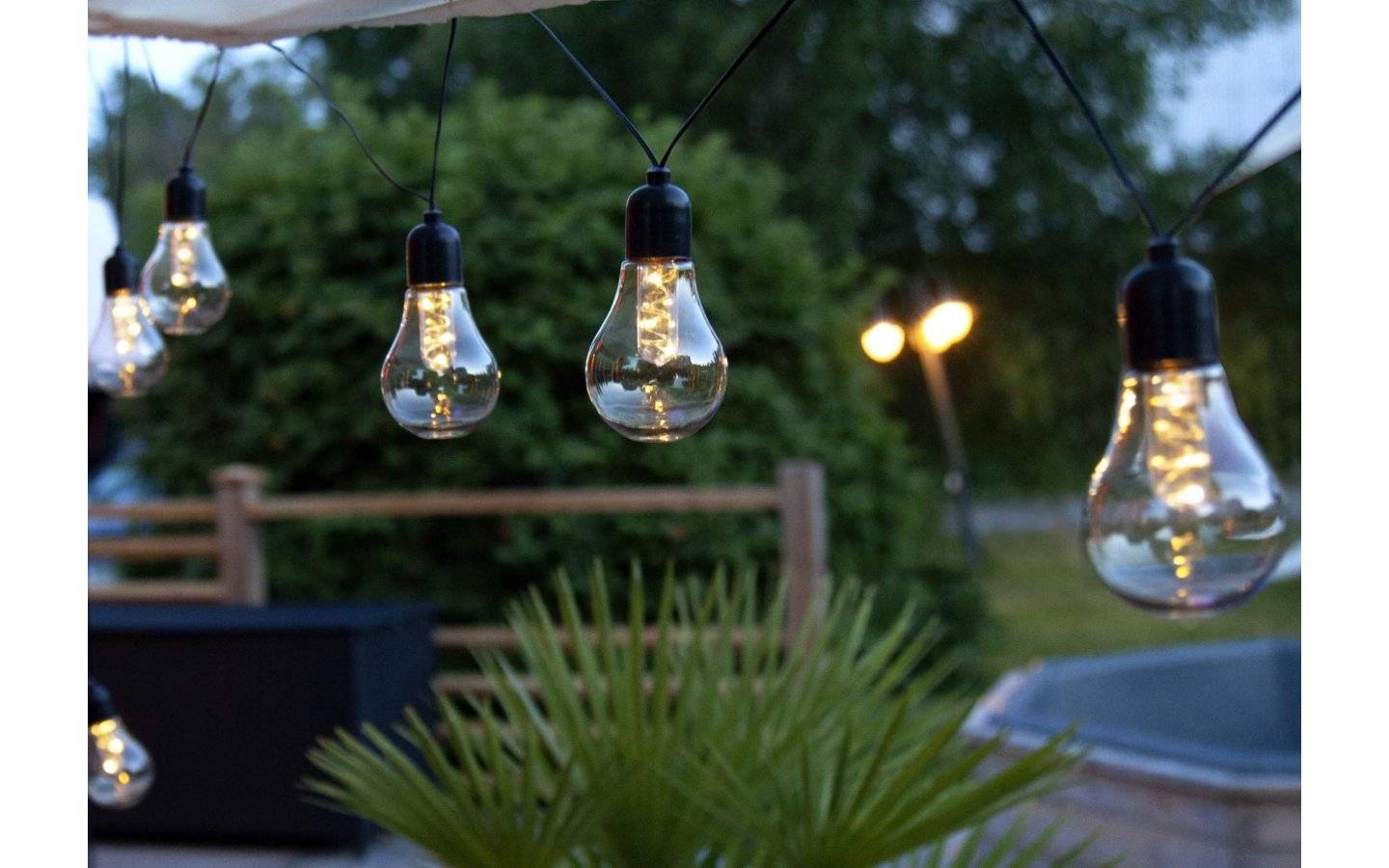 Glow Batteridriven Ljusslinga, Svart, 4m, LED