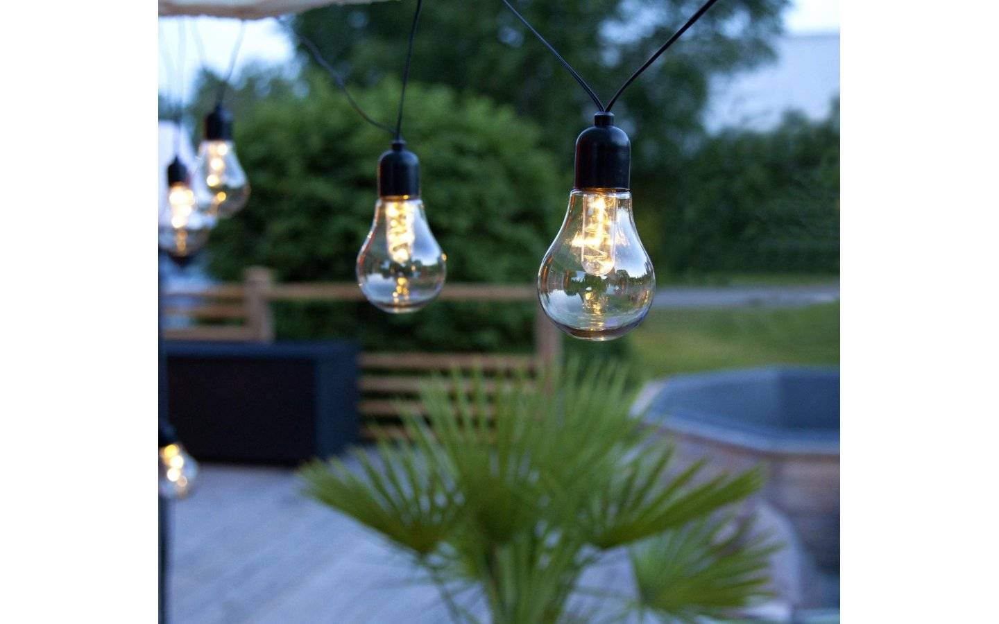 Glow Batteridriven Ljusslinga, Svart, 4m, LED