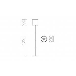 Etesian Golvlampa 146cm Svart E27