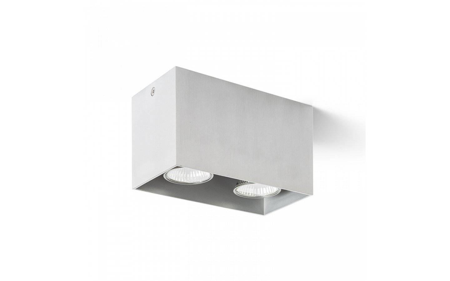 Agate II Takspotlight Borstad aluminium 2xGU10