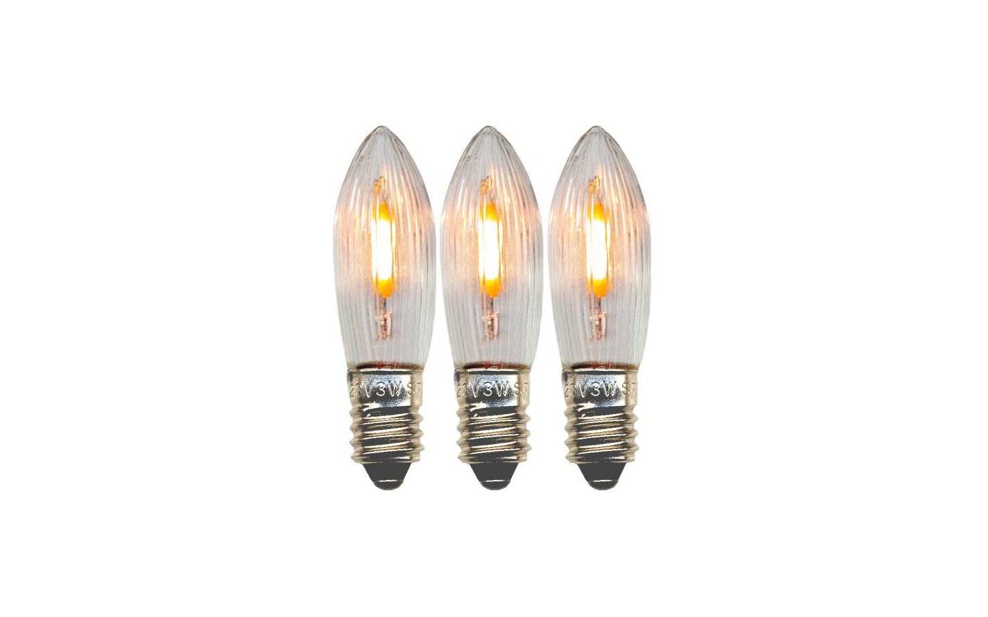 Universal LED Filament E10 14-55V 3lm 2100K 3-Pack