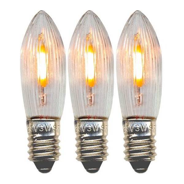 Universal LED Filament E10 14-55V 3lm 2100K 3-Pack