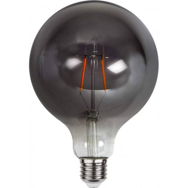 LED-Lampa Glob 125mm, Plain Smoke E27 2100K 80lm 1,8W(8W)