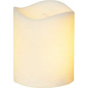 LED Gravljus Flame Utomhusbruk med Timer 7cm Vit