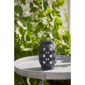 Lykta Flame Batteridriven med Timer 23cm Svart