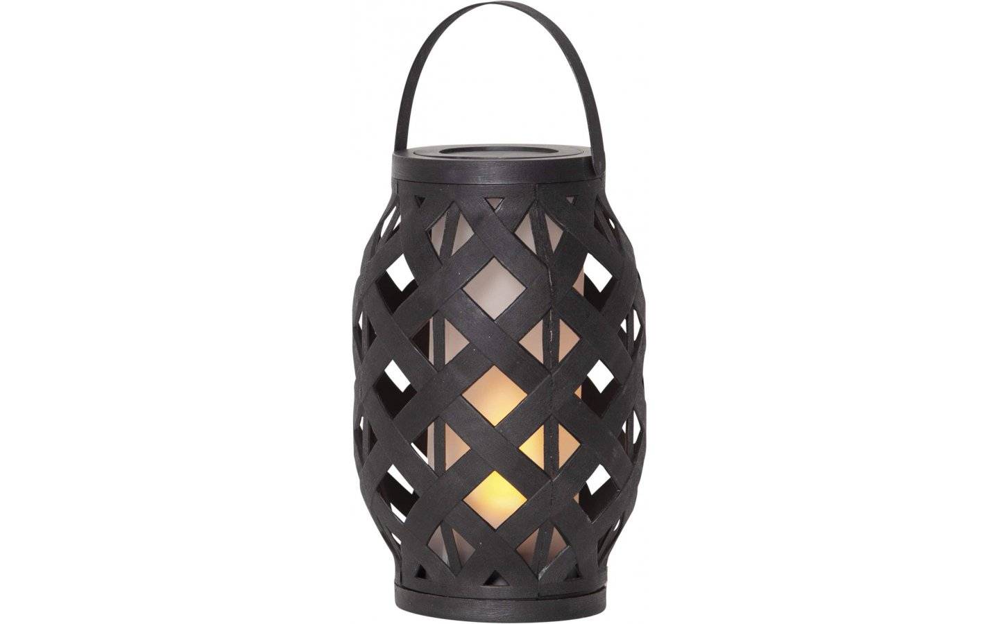 Lykta Flame Batteridriven med Timer 23cm Svart