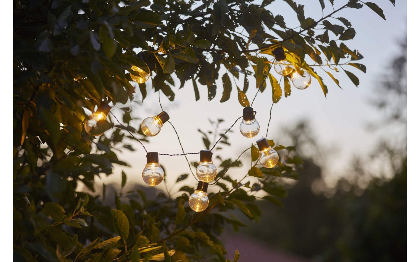 Solcells-ljusslinga Partaj Solar Varmvit 10L 1,9m