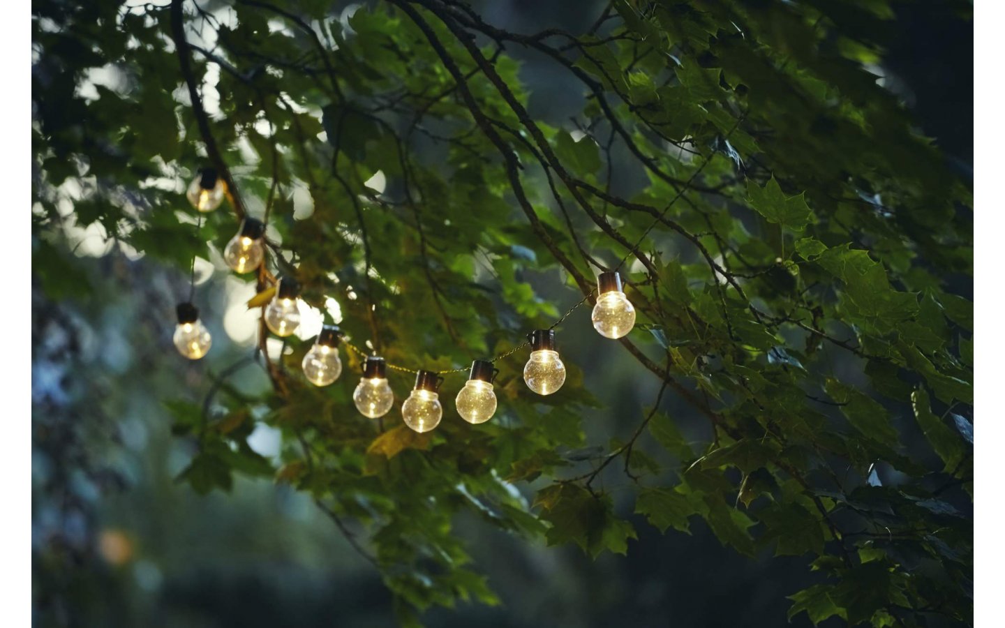 Solcells-ljusslinga Partaj Solar Varmvit 10L 1,9m