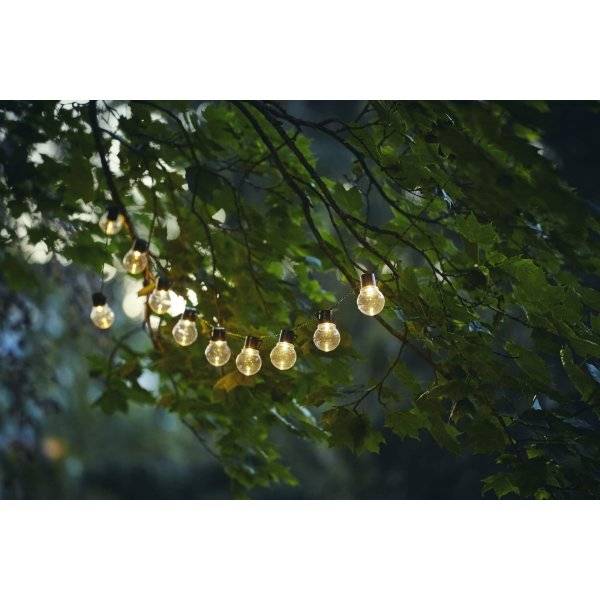 Solcells-ljusslinga Partaj Solar Varmvit 10L 1,9m