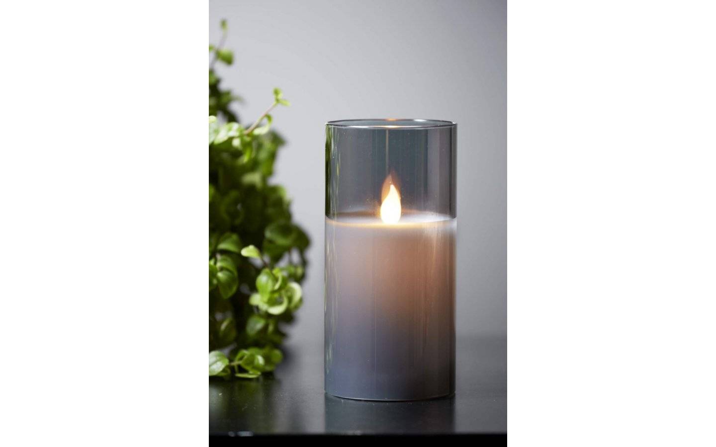 LED Blockljus M-Twinkle med Timer 15cm Svart