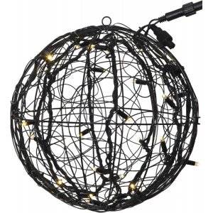 Utomhusdekoration Klot System LED 35cm Svart