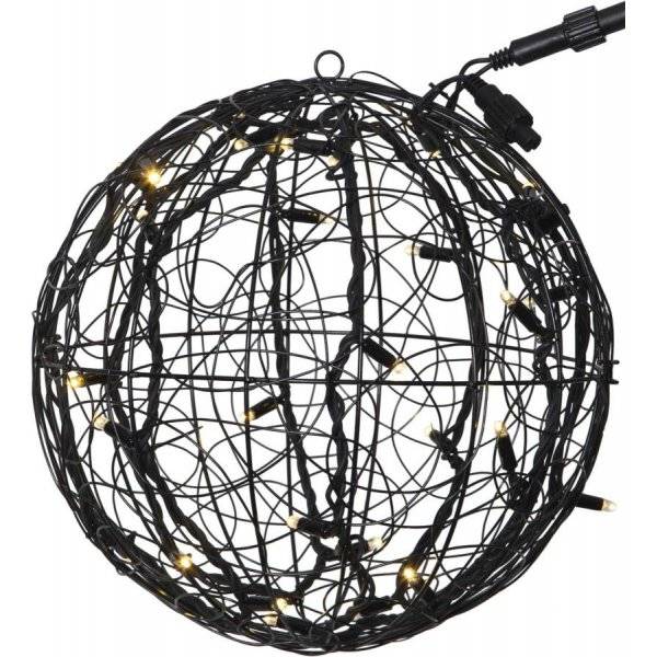 Utomhusdekoration Klot System LED 35cm Svart