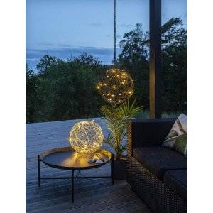 Utomhusdekoration Klot System LED 35cm Svart