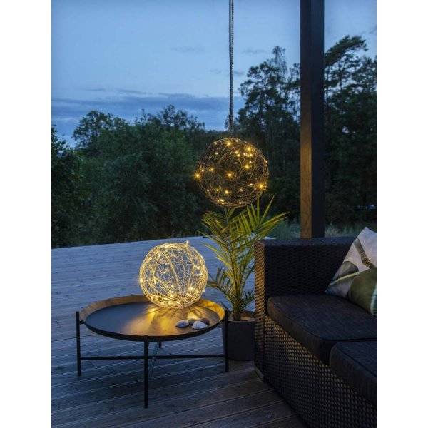 Utomhusdekoration Klot System LED 35cm Svart