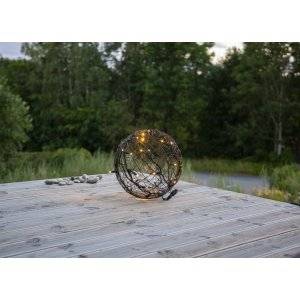Utomhusdekoration Klot System LED 35cm Svart