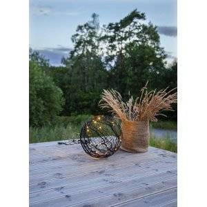 Utomhusdekoration Klot System LED 35cm Svart