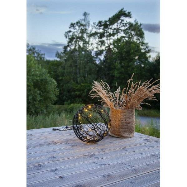 Utomhusdekoration Klot System LED 35cm Svart