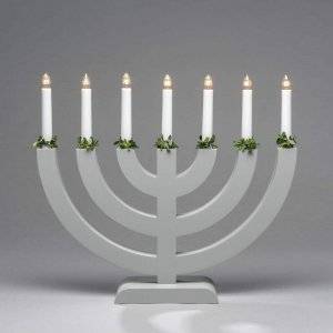 Silvia Adventsljusstake 7L 38cm Grå