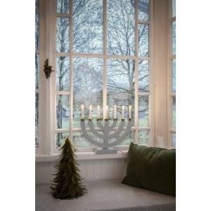 Silvia Adventsljusstake 7L 38cm Grå