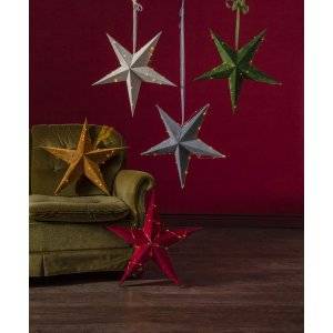 Velvet Batteridriven Julstjärna Sammet Med Ljusslinga, Guld