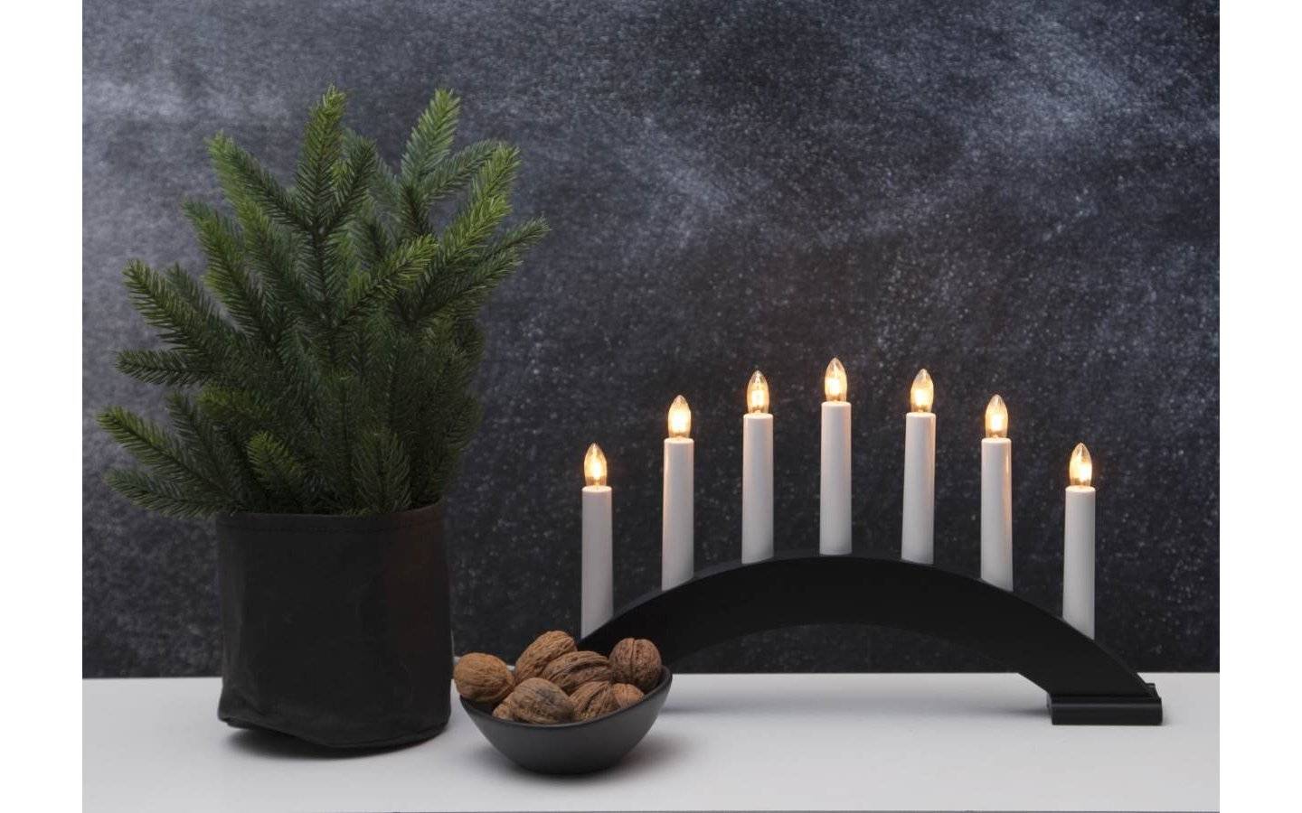 Bea Adventsljusstake 22cm Svart