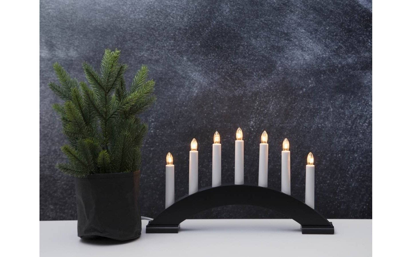 Bea Adventsljusstake 22cm Svart