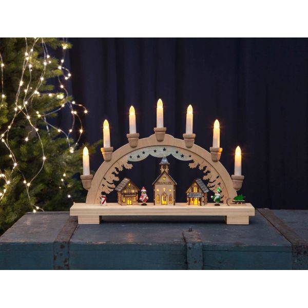 Dassel Ljusstake LED Natur 29cm