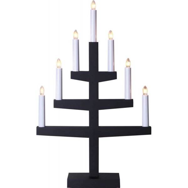 Trapp Adventsljusstake Svart 54cm