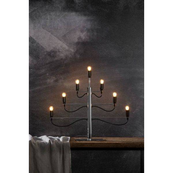 Milano Adventsljusstake Krom 52cm