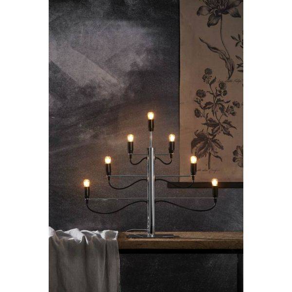 Milano Adventsljusstake Krom 52cm