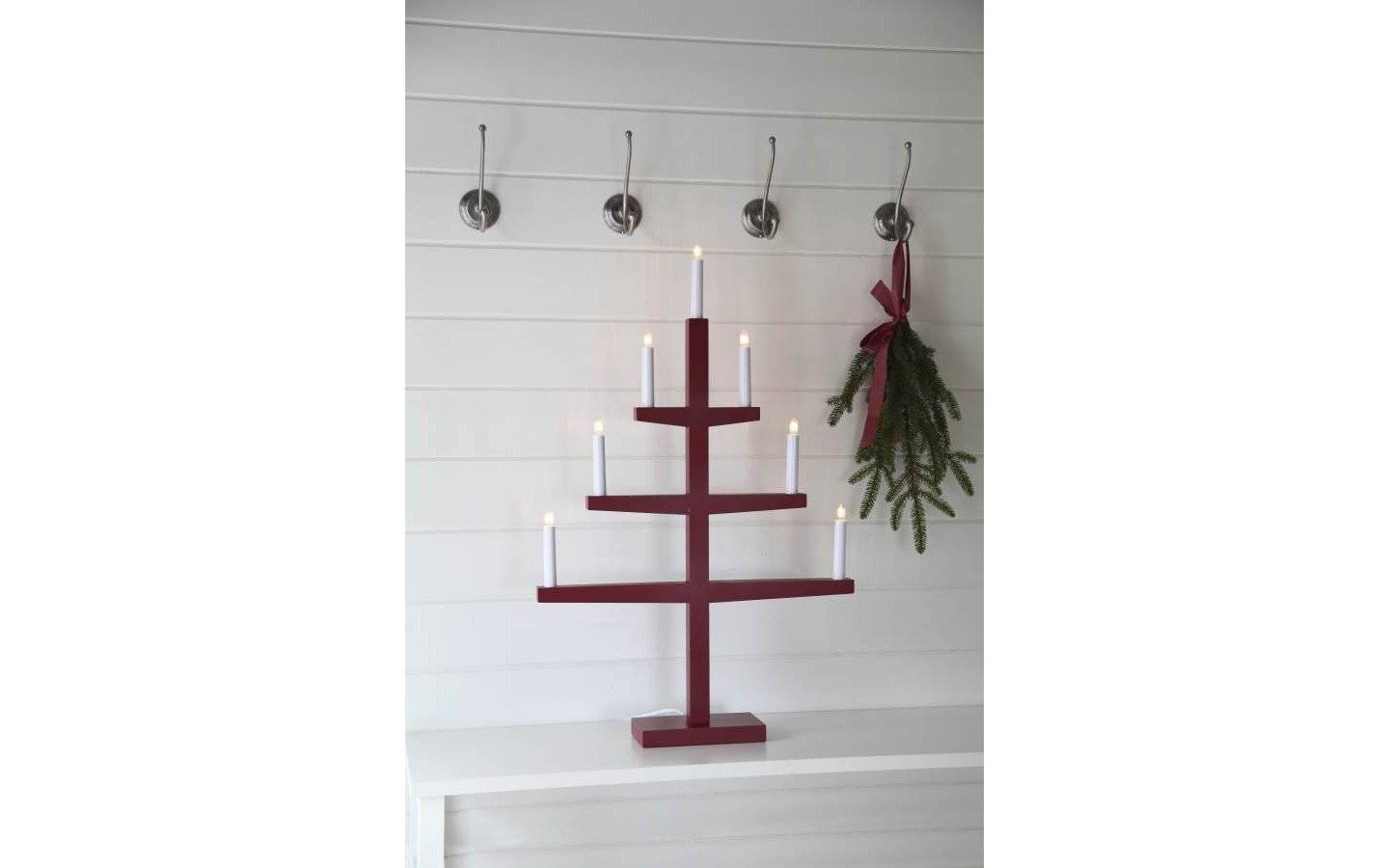 Tripp Adventsljusstake Röd 77cm