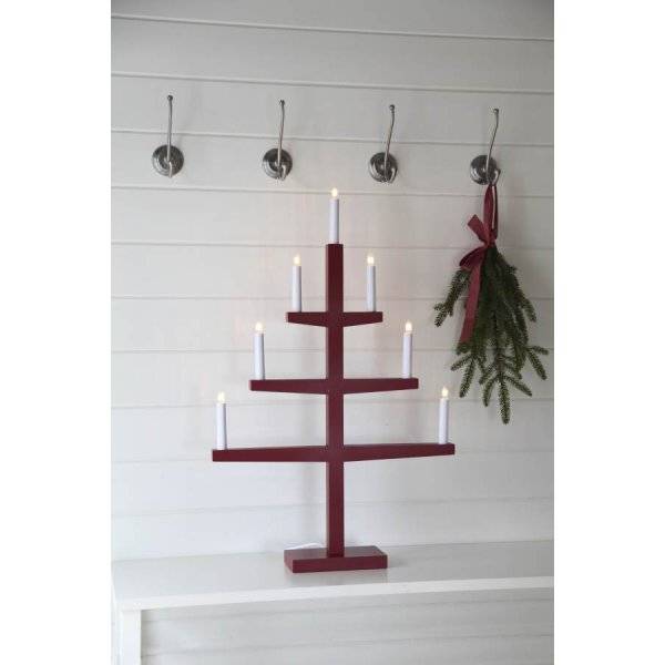 Tripp Adventsljusstake Röd 77cm