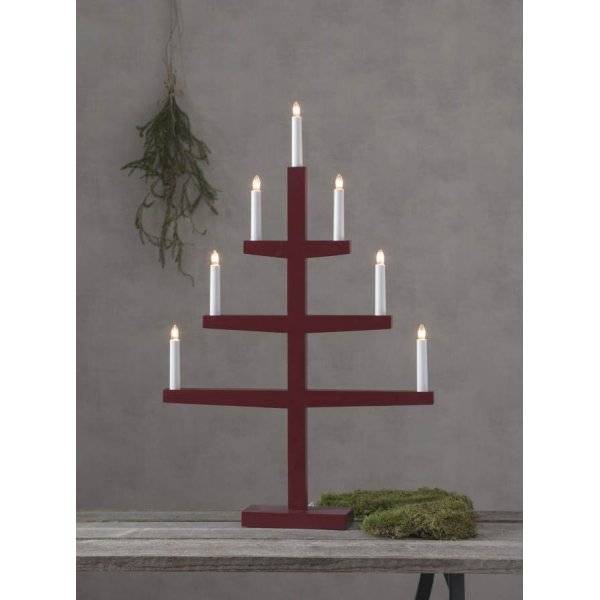 Tripp Adventsljusstake Röd 77cm