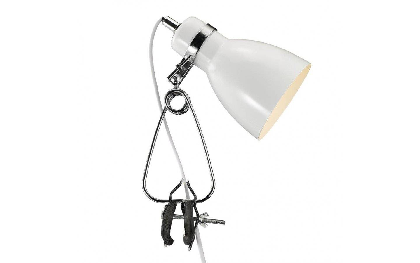 Cyclone Klämspot 27cm E14 Vit