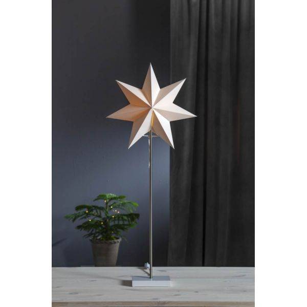 Moa Lampfot Med Skärm+Stjärna Vit