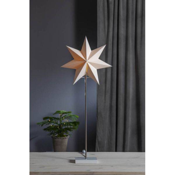 Moa Lampfot Med Skärm+Stjärna Vit