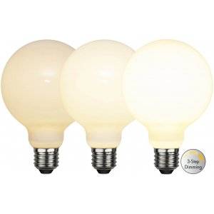 LED-lampa E27 G95 Opaque Filament RA90 3-step (60W)