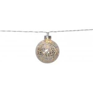 Batteridriven Ljusslinga Glitter 1,3m Silver