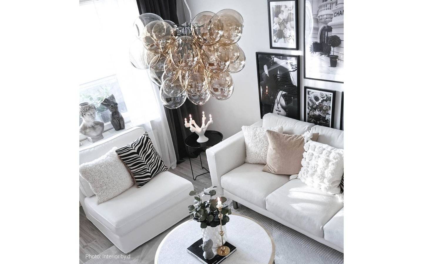 Gross Grande Taklampa 62cm 8xG9 Amber