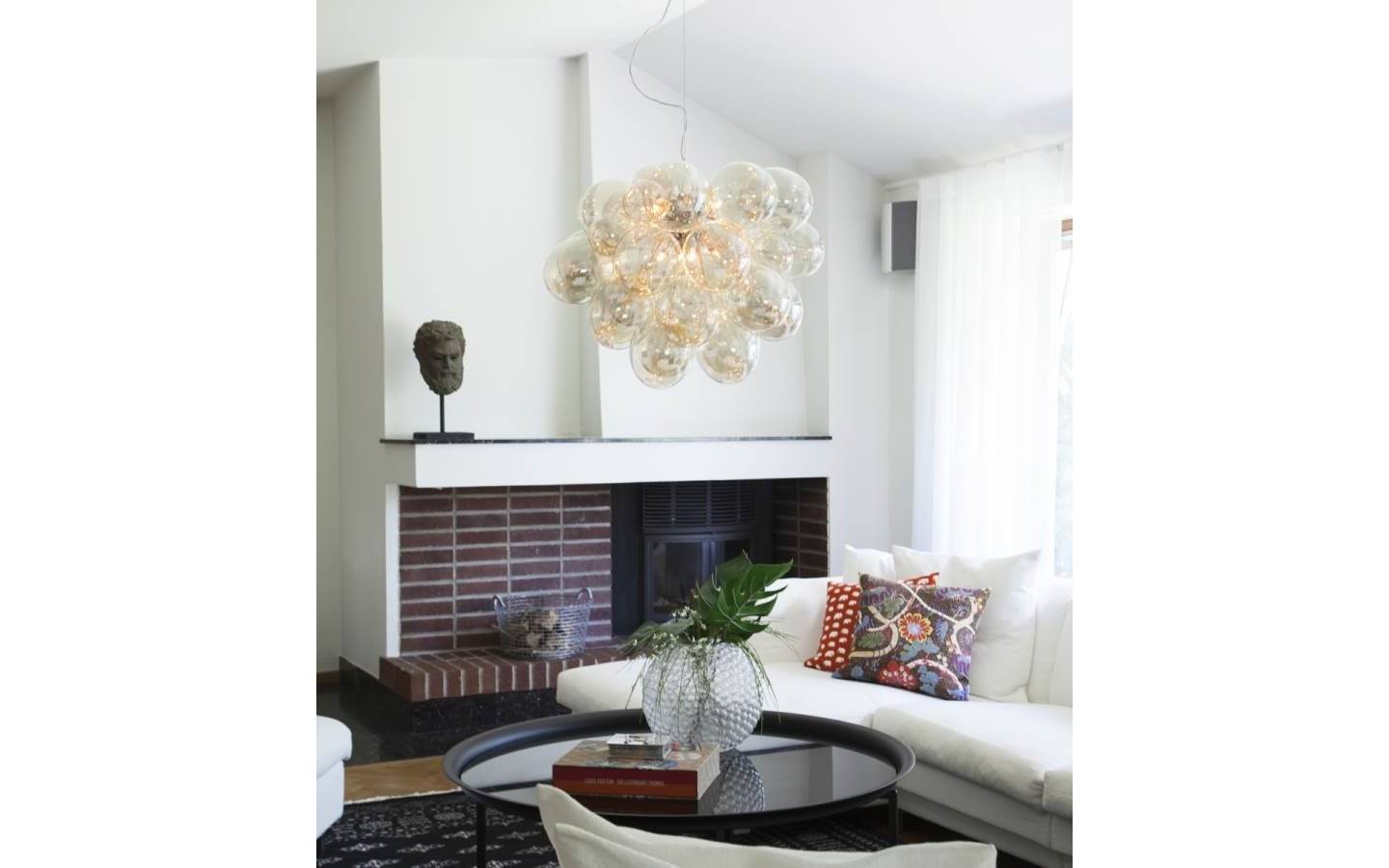 Gross Grande Taklampa 62cm 8xG9 Amber